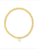 Cailin Stretch Bracelet Gold Tone - Ivory Mother of Pearl