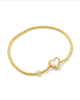 Ari Heart Stretch Bracelet Gold Tone - Ivory Mother of Pearl