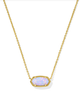 Elisa Necklace Gold Tone - Lilac Opal