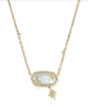 Elisa Star Pendant Necklace Gold Tone Crystal Ivory Illusion