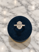 3.09cttw Lab Grown Oval Solitaire Engagement Ring-14KW
