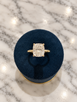 3.18cttw Lab Grown Elongated Cushion Engagement Ring-14KY