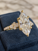 2.51cttw Lab Grown Marquise Engagement Ring-14KY