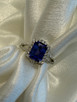 Tanzanite and Diamond Ring-14KW