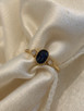 Oval Sapphire and Diamond Ring-14KY