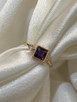 Amethyst and Diamond Ring-14KY