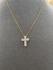 1.00cttw Lab Grown Diamond Cross Necklace-14KTT