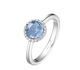 Round March Birthstone Ring
