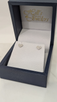 White Gold Heart Shaped Pave Diamond Stud Earrings