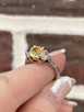 2.73cttw Yellow Diamond Ring