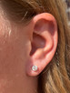 1.00cttw Round Diamond Stud Earrings- 14KW