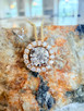 .50cttw TruReflection Diamond Halo Pendant Necklace- 14KY