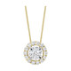 .50cttw TruReflection Diamond Halo Pendant Necklace- 14KY