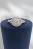 1.00cttw Round Double Halo Engagement Ring (Estate Piece)-14KW