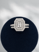 1.50cttw Emerald Cut Bridal Set-14KW