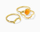 Sienna Sun Ring Set in Citrus Opal- Gold Tone (Size 5)