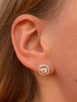 1.00cttw Tru Reflection Stud Earrings- 14KW