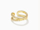 Annie Infinity Ring with White Crystal-Gold Tone (Size 6)