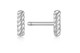 Silver Rope Bar Stud Earrings