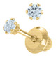 CZ Stud Earrings-14KY