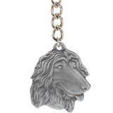Dog Breed Keychain USA Pewter - Afghan Hound (2.5)