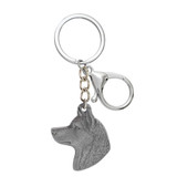 Dog Breed Keychain USA Pewter - Afghan Hound (2.5)