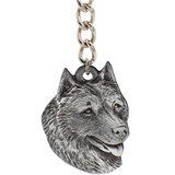 Dog Breed Keychain USA Pewter - Alaskan Malamute (2.5)