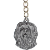 Dog Breed Keychain USA Pewter - Lhasa Apso (2.5)