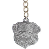Dog Breed Keychain USA Pewter - Japanese Chin (2.5)