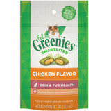 Feline Greenies Smartbites Skin & Fur Cat Treats - Chicken Flavor (2.1 oz)