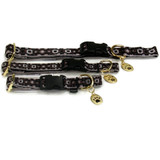 Premier Quick Snap Collars Silver & Black - Medium