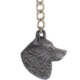 Dog Breed Keychain USA Pewter - Schipperke (2.5)