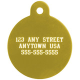 Small Circle Pet ID Tag