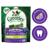 Greenies ScaryBerry Blueberry Flavor Halloween Dental Chew Dog Treat - Large 6oz (4 Bones)