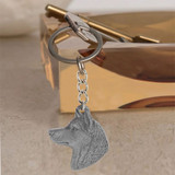 Dog Breed Keychain USA Pewter - Shar Pei (2.5)