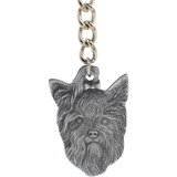 Dog Breed Keychain USA Pewter - Yorkshire Terrier (2.5)