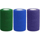 Cohesiant Wrap Bold Color - Assortment (Hunter Green/Purple/Blue) (4x5yd), 12 Rolls