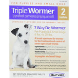 Durvet Triple Wormer for Puppies & Small Dogs Dogs 6-25 lbs (2 Flavored Tablets) Durvet Triple Wormer for Puppies & Small Dogs Dogs 6-25 lbs (2 Flavored Tablets)