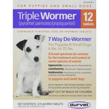 Durvet Triple Wormer for Puppies & Small Dogs Dogs 6-25 lbs (12 Flavored Tablets) Durvet Triple Wormer for Puppies & Small Dogs Dogs 6-25 lbs (12 Flavored Tablets)