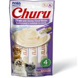 Inaba Churu Cat Treat - Chicken with Shrimp Flavor Recipe - 4 Tubes (2 oz)