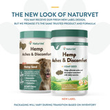 NaturVet Hemp Aches & Discomfort Soft Chew Supplements for Dogs (60 Count)