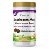 NaturVet Mushroom Max Advanced Immune Support Soft Chew Supplements for Dogs & Cats (120 Count)