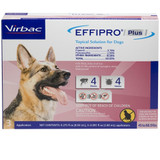 Virbac EFFIPRO Plus Flea & Tick Spot Treatment for Dogs, 45-88.9 lbs, 3 Doses (3-mos. supply)