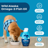 WellFURst Wild Alaska Omega-3 Fish Oil Skin & Coat Health Supplement for Dogs, 8-fl oz bottle