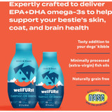 WellFURst Wild Alaska Omega-3 Salmon Oil Skin & Coat Health Supplement for Dogs, 8-fl oz bottle