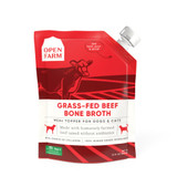 OPEN FARM DOG CAT BEEF BONE BROTH POUCH 12OZ