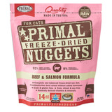 PRIMAL CAT NUGGETS BEEF SALMON FD 14OZ