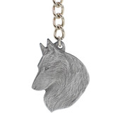 Dog Breed Keychain USA Pewter - Belgian Tervuren (2.5)