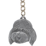 Dog Breed Keychain USA Pewter - Bichon Frise (2.5)