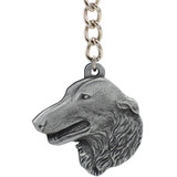 Dog Breed Keychain USA Pewter - Borzoi (2.5)